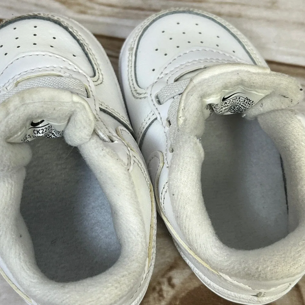 Nike Air Force 1 Crib White‎ Soft Sole Infant Shoes CK2201-100 5C baby toddler